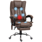 Massage Office Chair Microfibre Arms | Brown