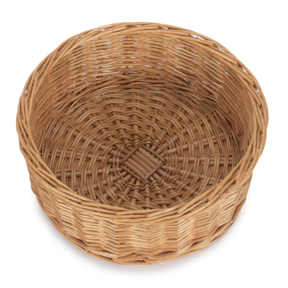 Red Hamper Wicker Round Straight Sided Tray