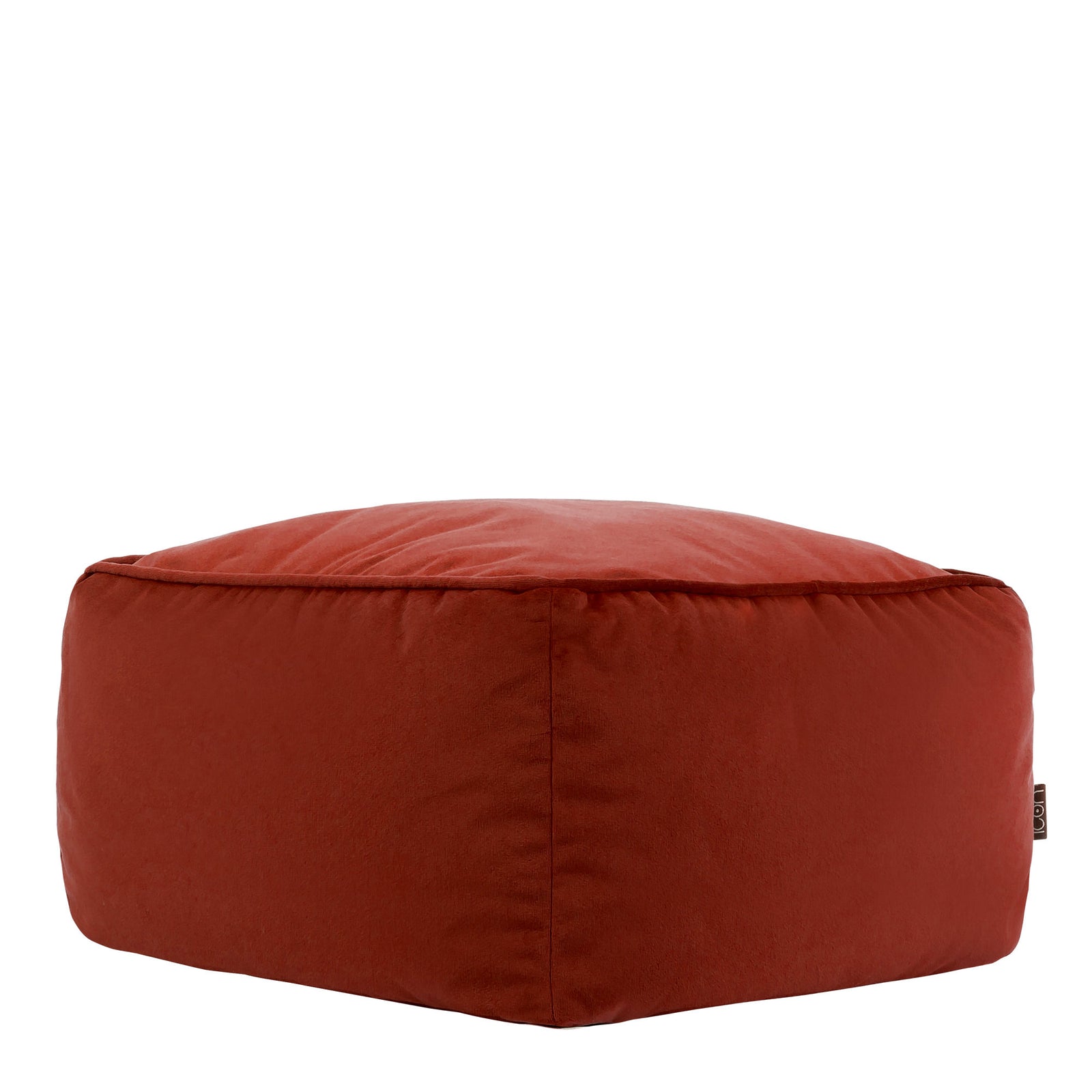 Amara Velvet Bean Bag Pouffe | Orange