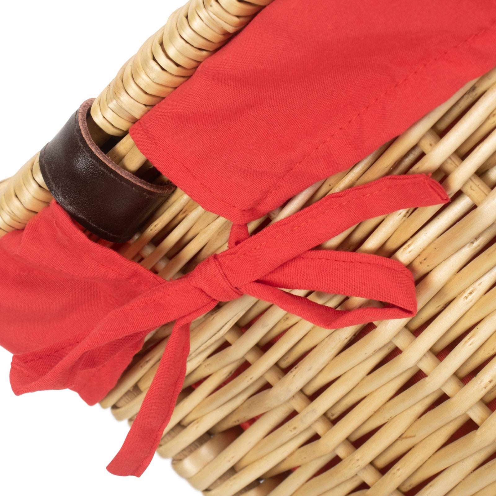 Wicker Buff 51cm Picnic Basket | Red