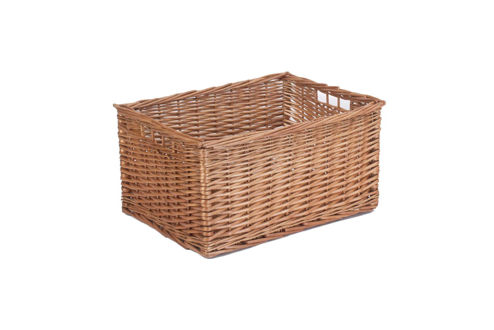 Wicker Double Steamed Open Storage Basket | Large | Brown