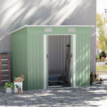 7 X 4ft Outdoor Garden Storage Shed For Backyard Patio | Light Green