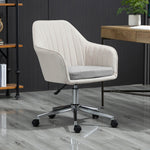 Linen Office Chair Swivel Beige