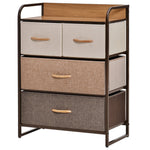 Closet Dresser, Dresser Tower With 4 Easy Pull Fabric Drawer