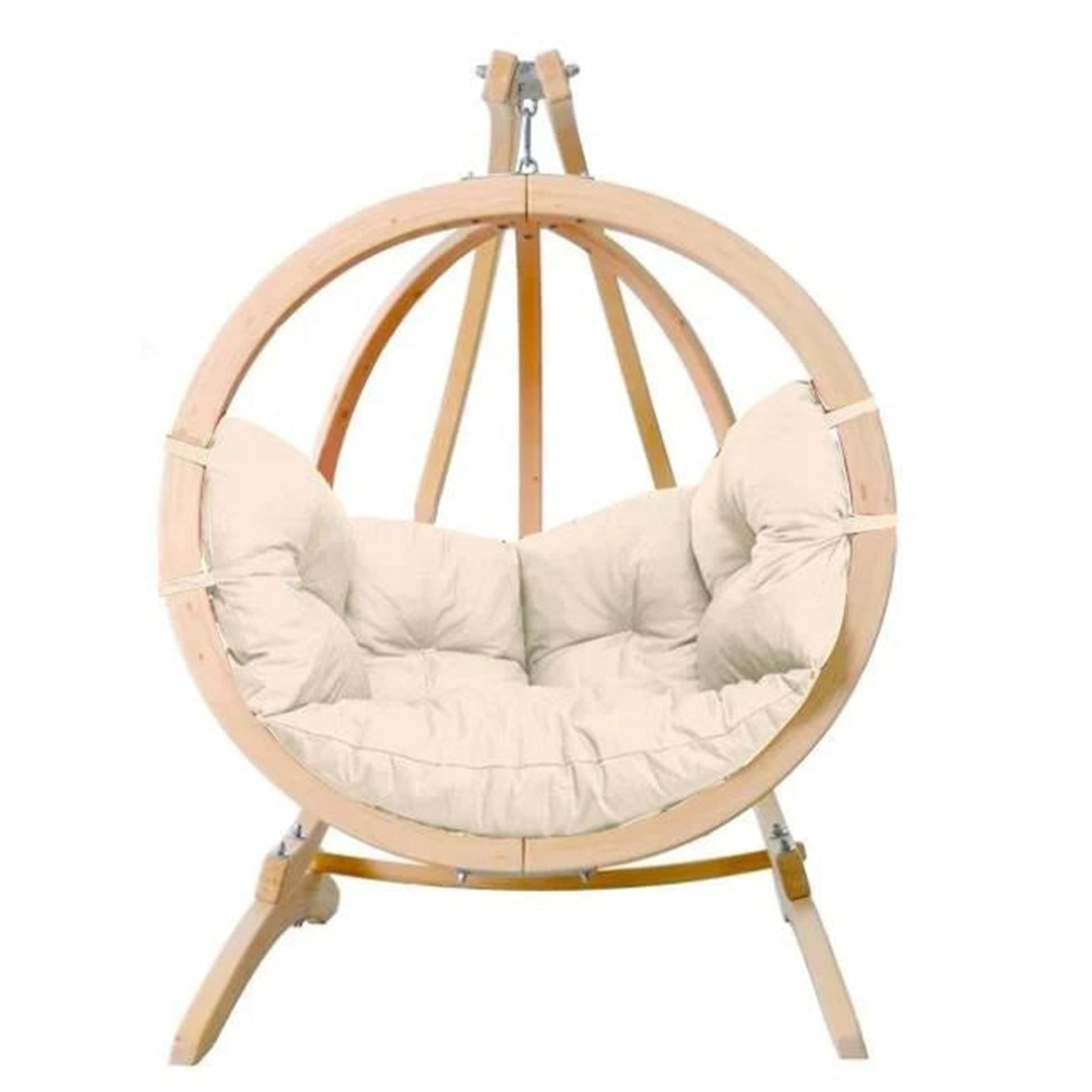 Globo Hammock Single Seater Egg Hanging Chair Set - Natura