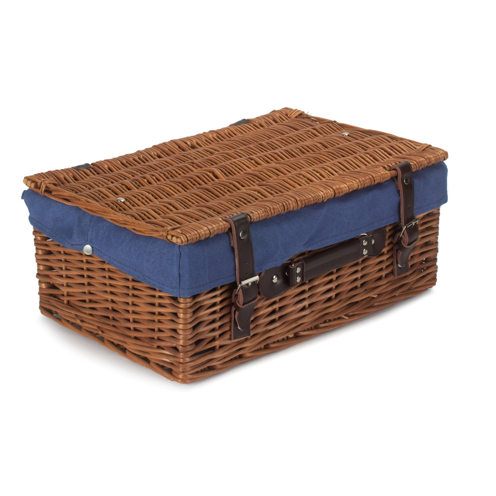 Wicker 46cm Double Steamed Picnic Basket | Blue