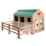 Wooden Stables Playset with Removable Roof