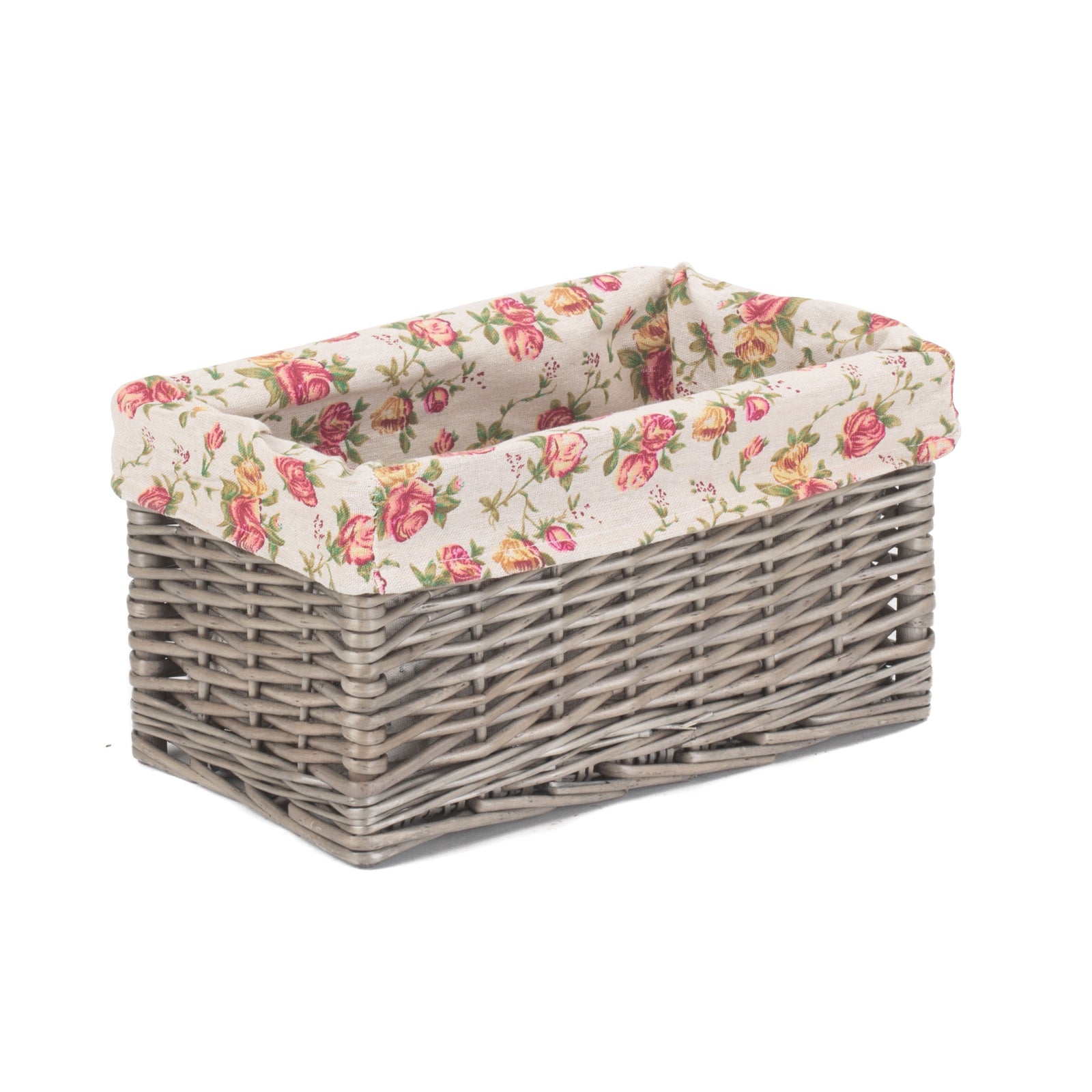 Wicker Antique Wash Garden Rose Willow Storage Baskets | Small | Red