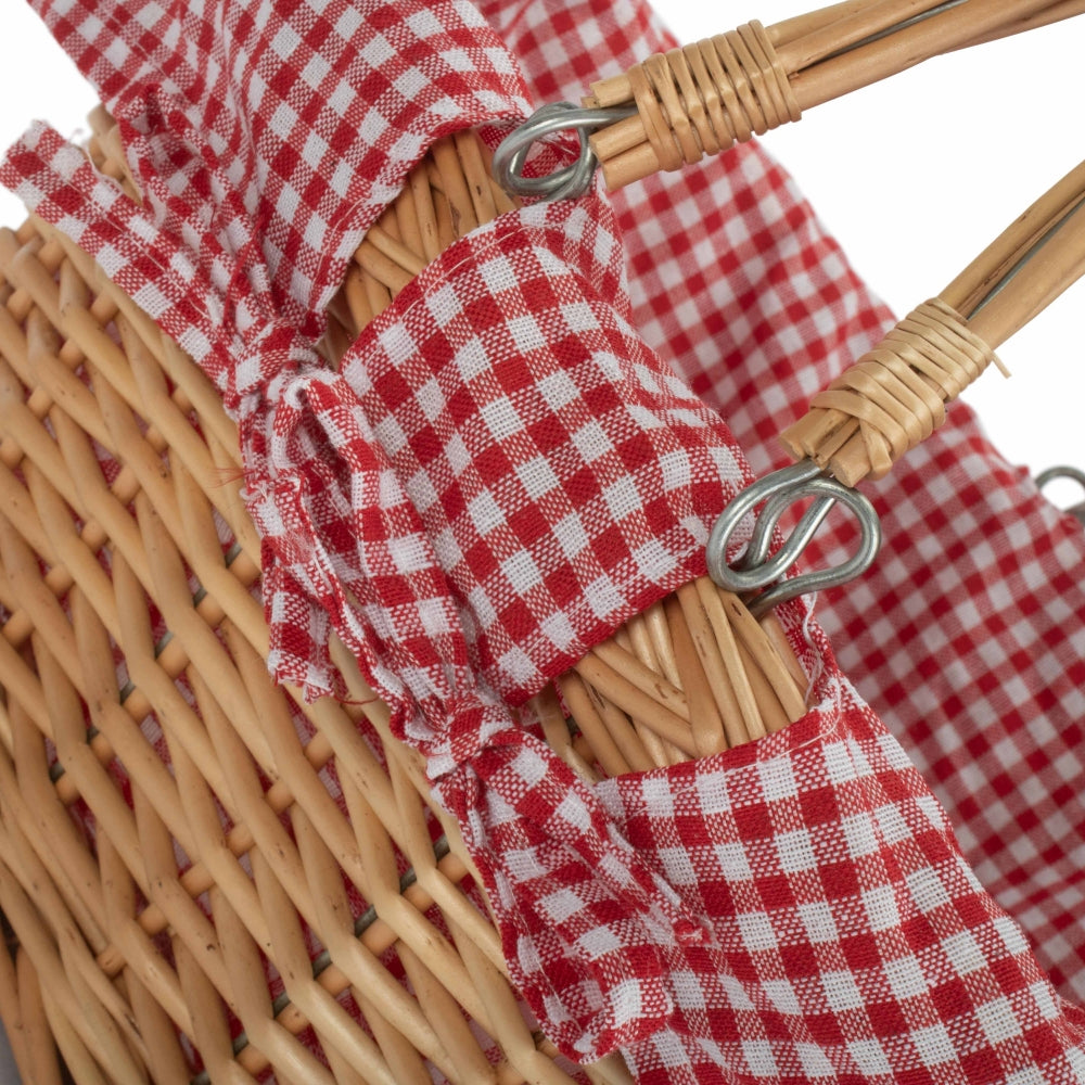 Wicker Shopping Basket With Swing Handle