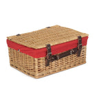 Wicker Buff 40cm Picnic Basket | Red