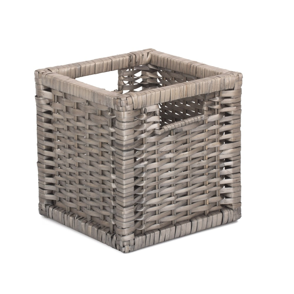 Red Hamper Wicker Wooden Framed Split Willow Storage Basket