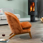 Mateo Fabric Accent Chair | Orange