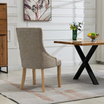 Set Of 2 Ravenna Fabric Dining Chairs | Brown