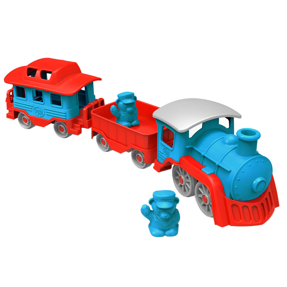 Toy Train With 2 Carriages, Made From 100% Recycled Plastic