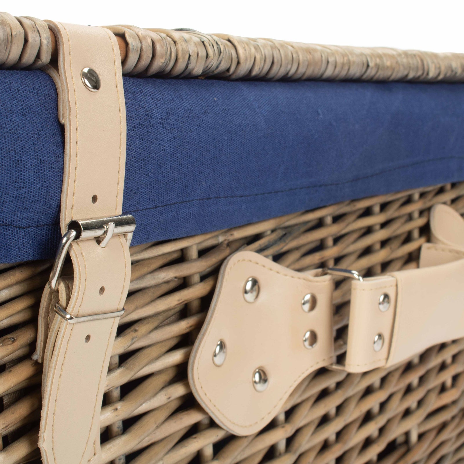 Wicker 51cm Antique Wash Picnic Basket | Blue