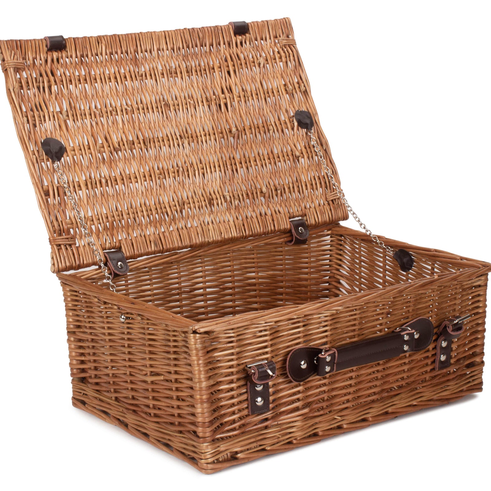 Wicker 46cm Double Steamed Picnic Basket | Brown