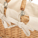 Wicker Shopping Basket With Swing Handle | White