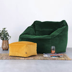 Amara Velvet Bean Bag Pouffe | Yellow