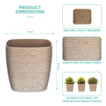 12cm Plant Pots Set Of 3 - Sandstone Beige