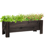 58l Wooden Raised Bed Planter Box 100x36.5x36cm