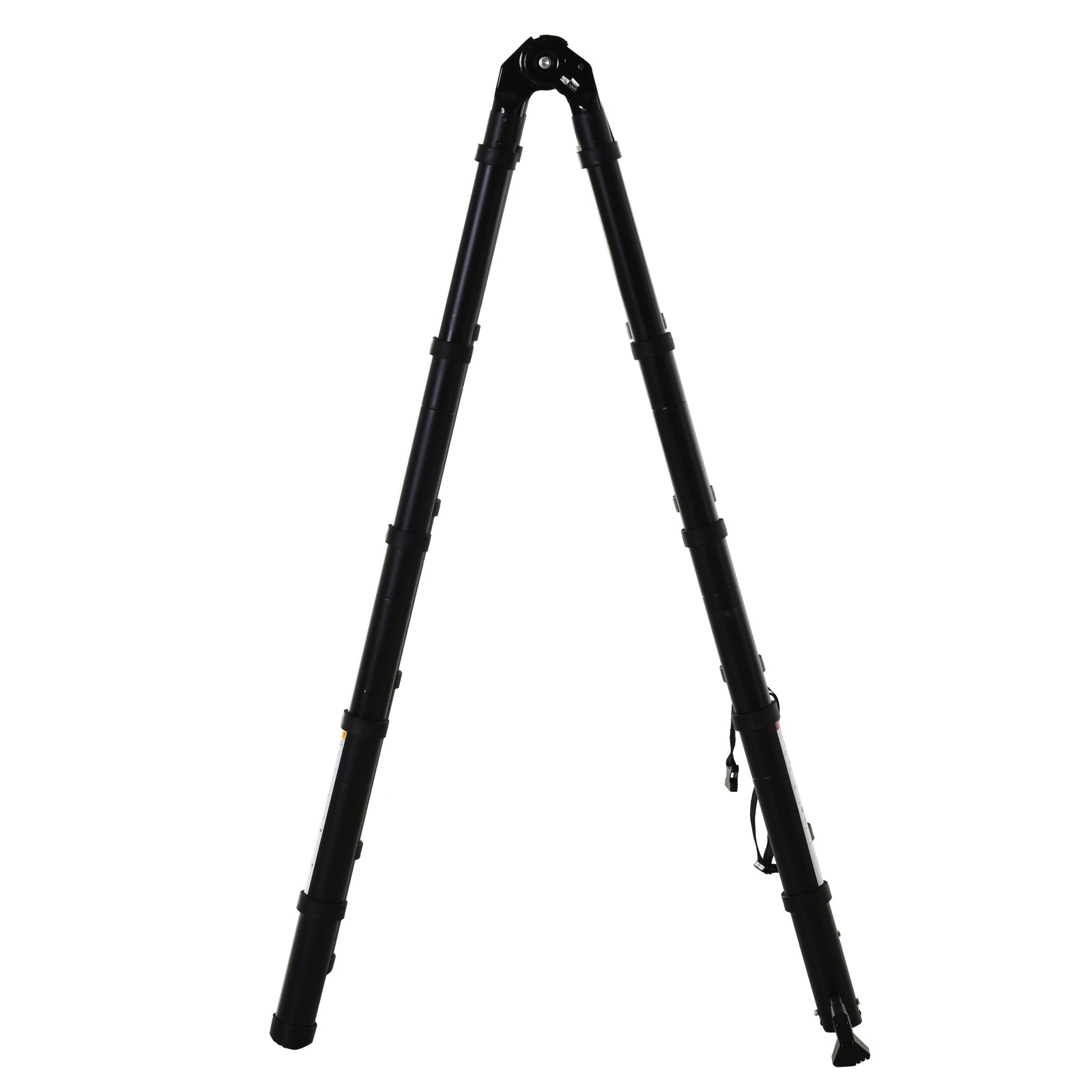 .2m Extendable Aluminium Ladder, 10 Steps, Black