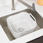 Recycled Washing Up Bowl - Stone Kitchen Dish Wash  Drain - 9 Litres Capacity - Made in the UK