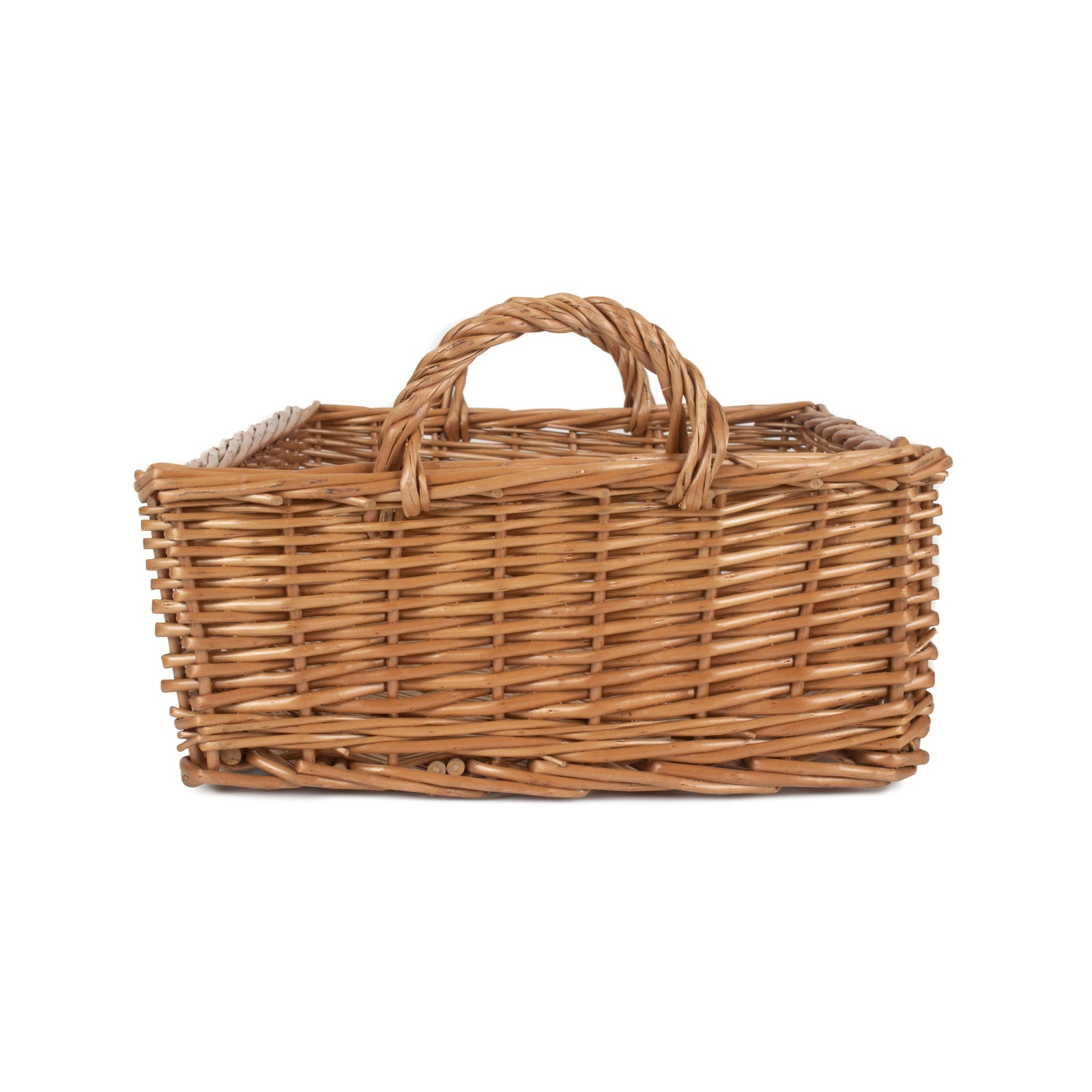 Red Hamper Wicker Rectangular Display Basket