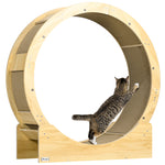 Cat Wheel With Brake, Scratching Pads For Health, Oak