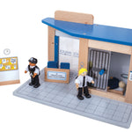 Wooden Police Station Playset, Features Sliding Doors