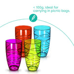 Swirl Multicolour Plastic Tumbler Set Of 4