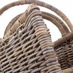 Kubu Grey Rattan Open Ended Log Basket | Set-of-3 | Brown