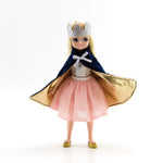 Queen of the Castle Doll with Cape and Crown, 18cm Tall