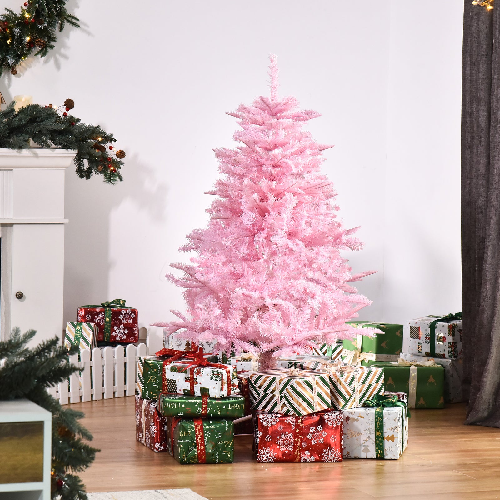 4/5/6ft Automatic Open Christmas Tree, Pink | 4ft | Pink