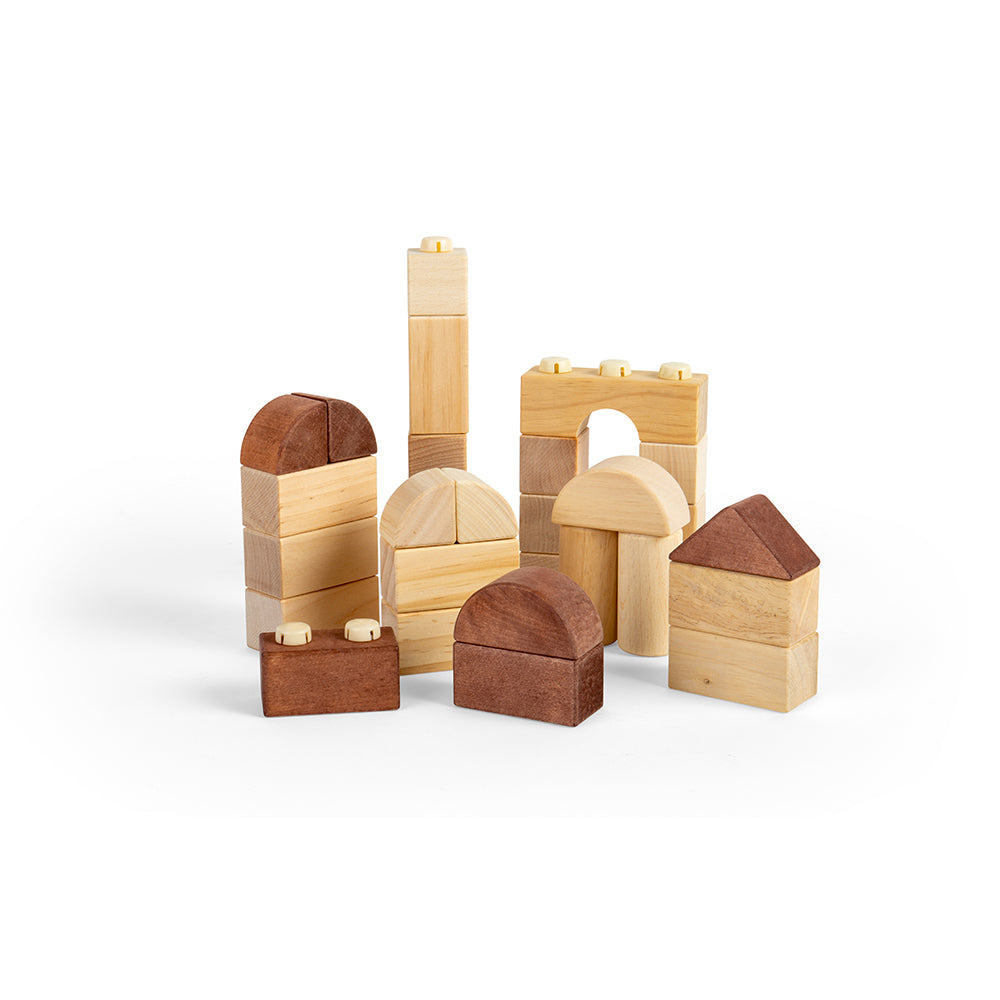 Clicking Wooden Blocks With Storage Box - 100 Pieces