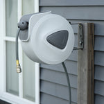 Retractable Air Hose Reel, Wall Mounted | Small | Gray