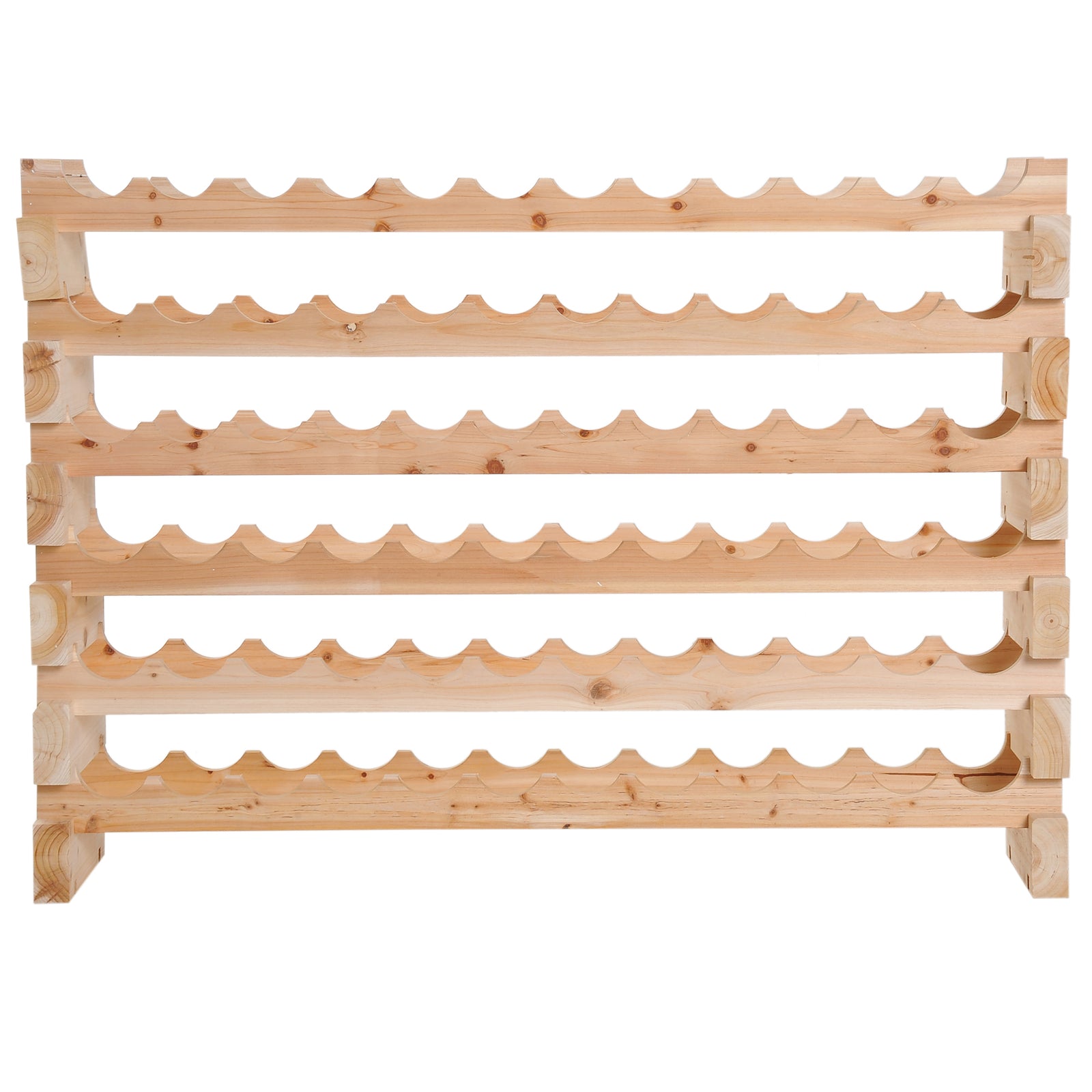 36/72 Bottle Wine Rack Natural Wood | Large | Yellow