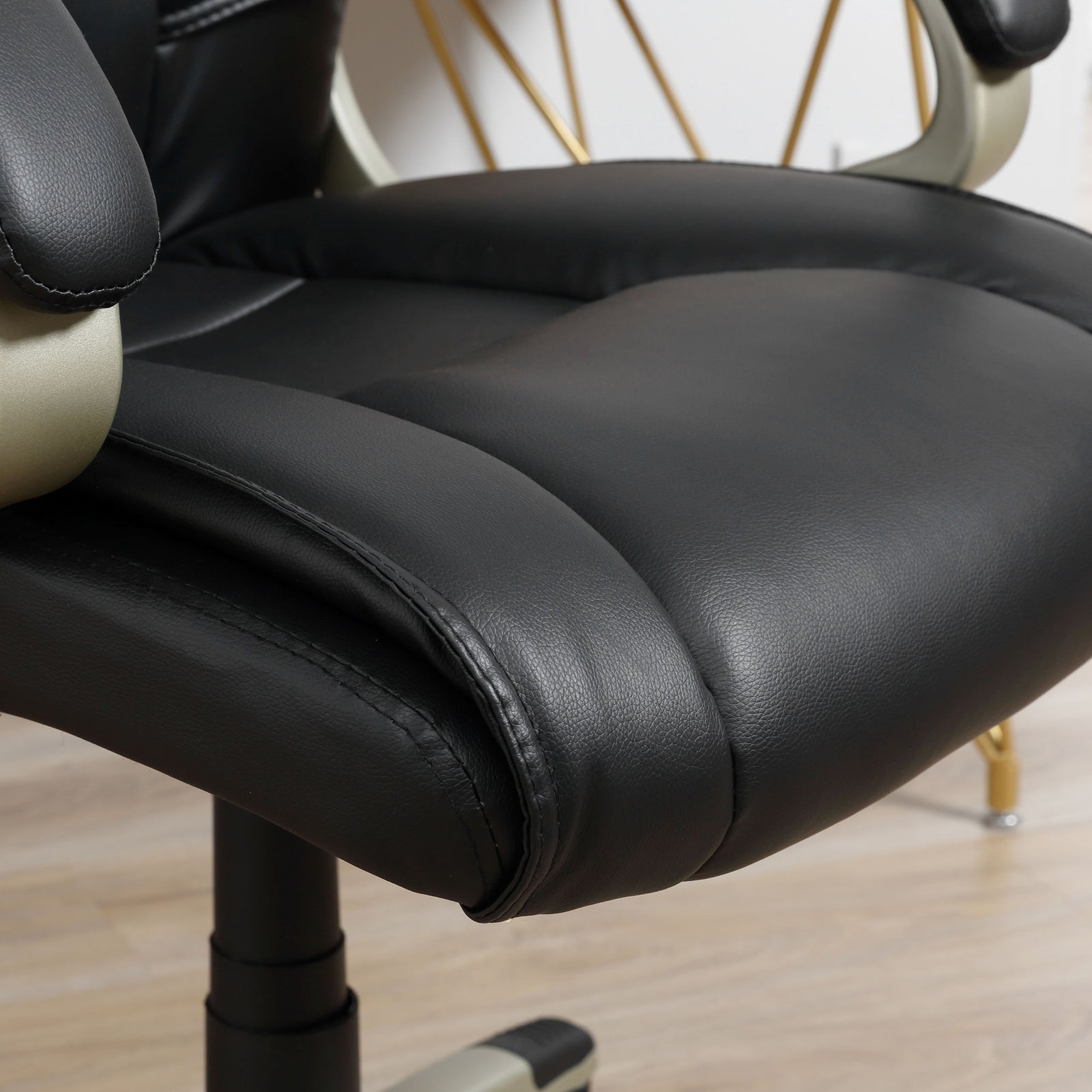 High Back Faux Leather Office Chair | Black