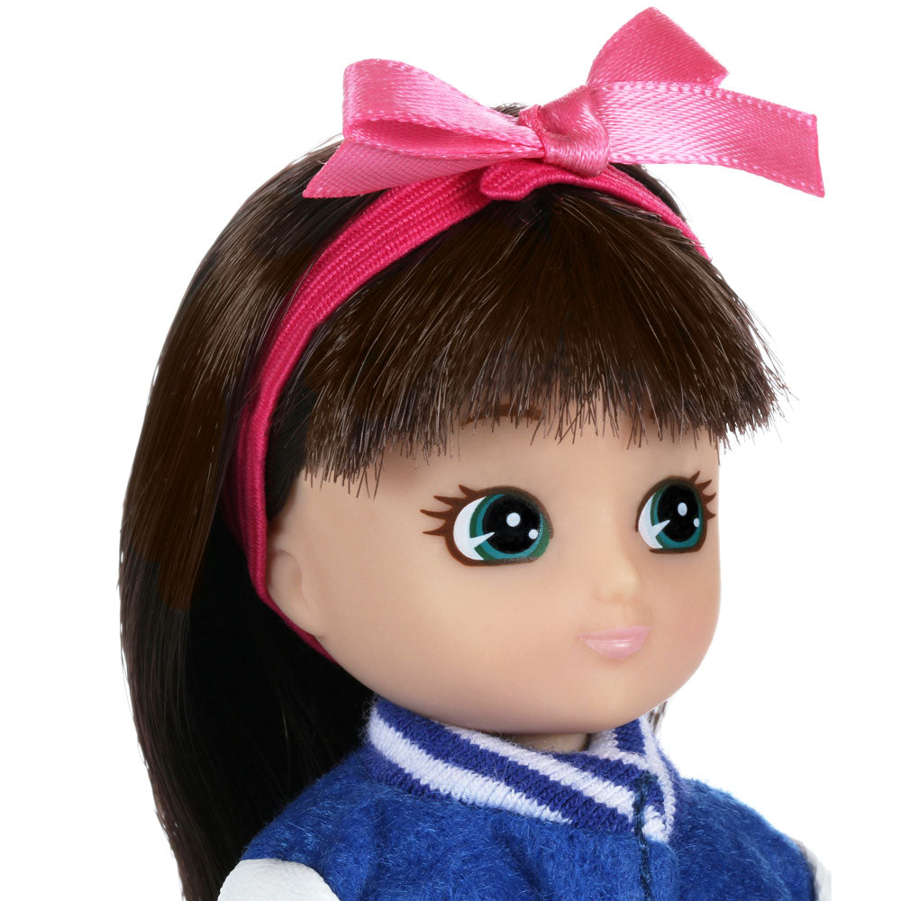 Rockabilly Doll with Varsity Jacket, 18cm Tall