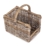 Kubu Grey Rattan Open Ended Log Basket | Small | Brown