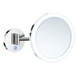 Shaving Make Up Mirror Dual Light Led 5x Magnification | Polished Chrome