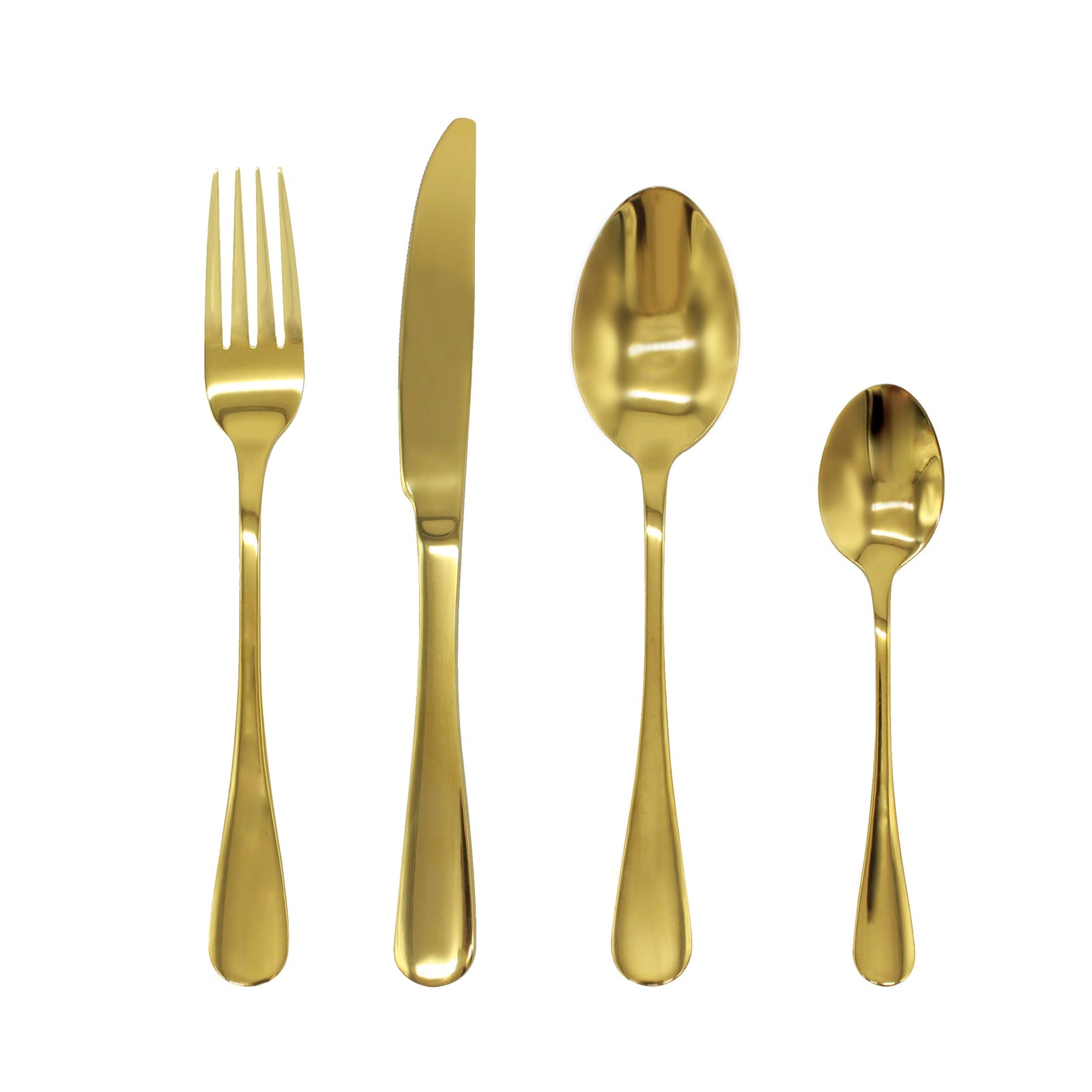 Cutlery Sets Stainless Steel Gold Spoon Fork Simple 32pc Set