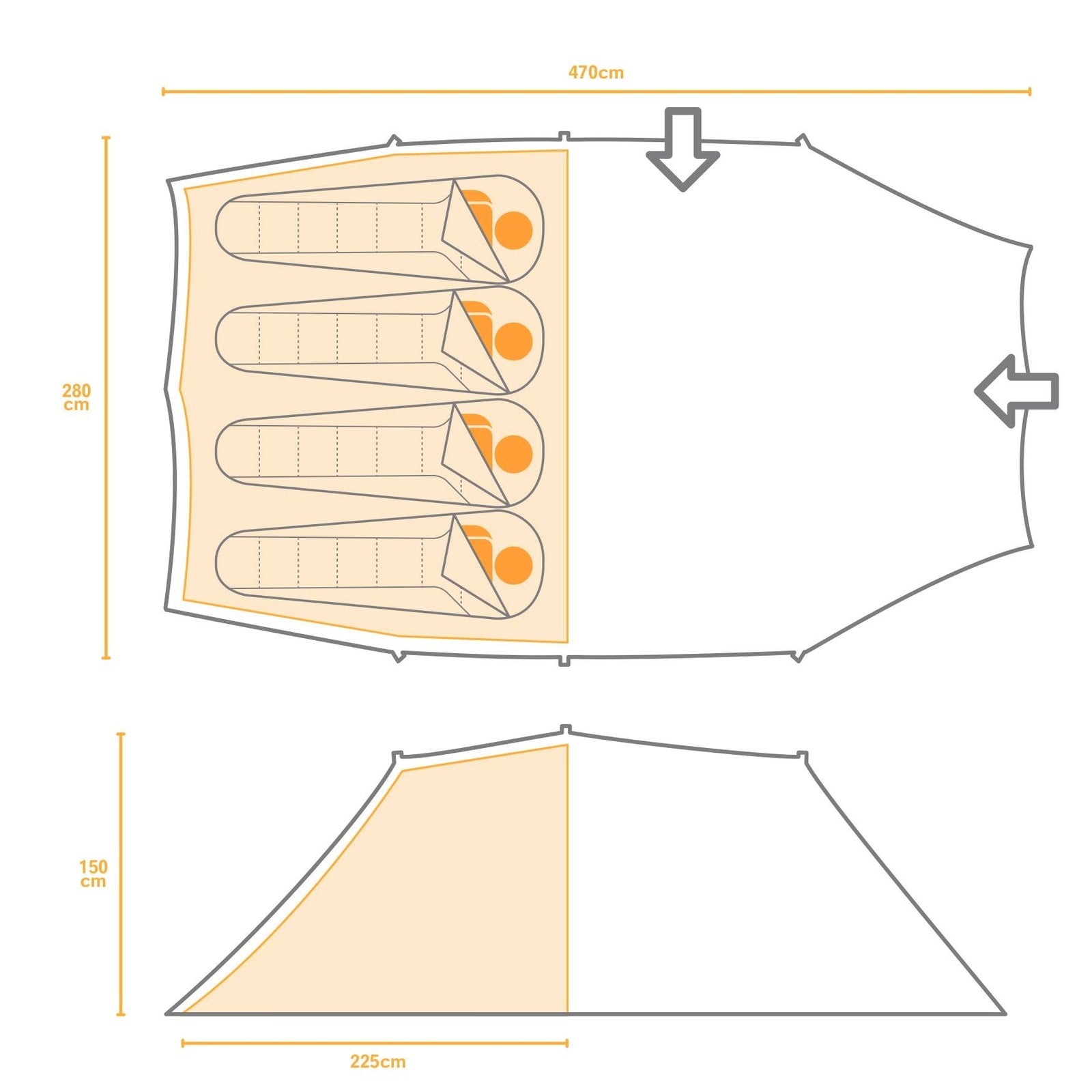 Vester 4 Man Tent | One Size | Green