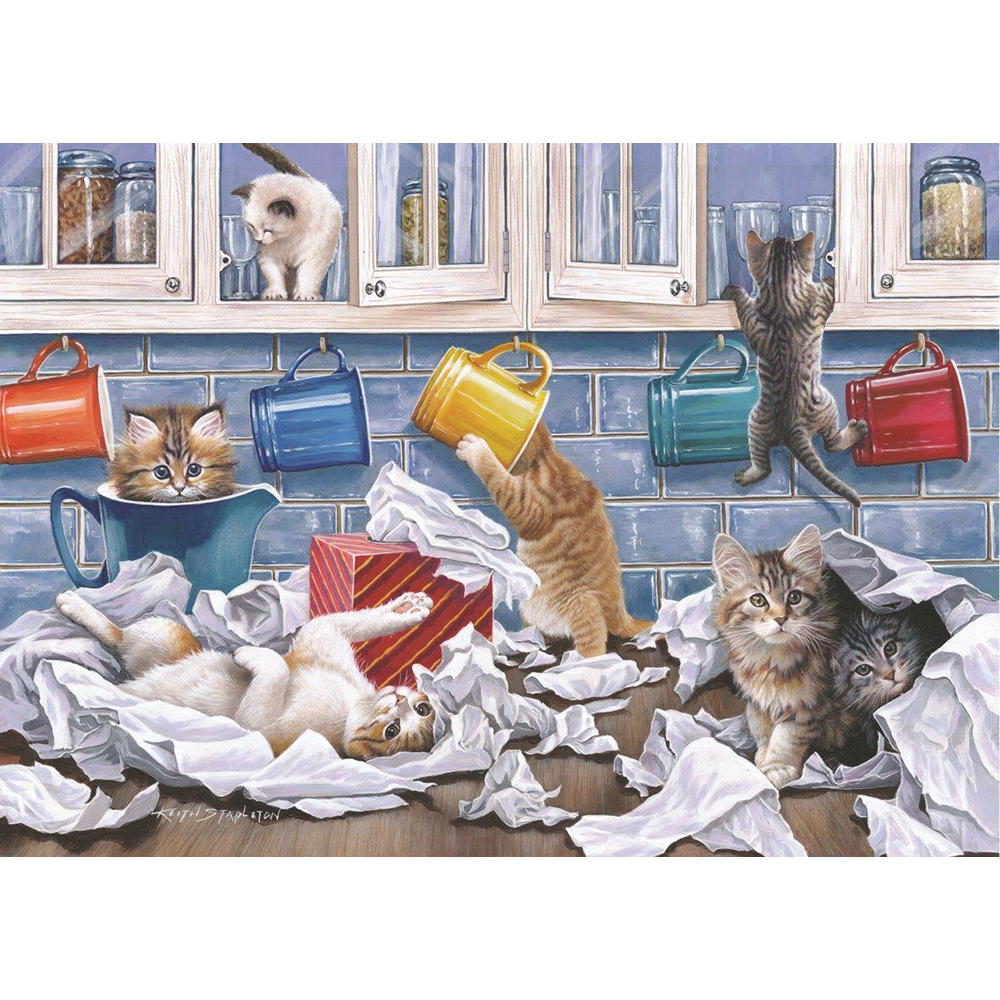 Kitty Litter, Big 250 Piece Jigsaw Puzzle