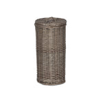 Red Hamper Wicker 3 Toilet Roll Holder Round Holder