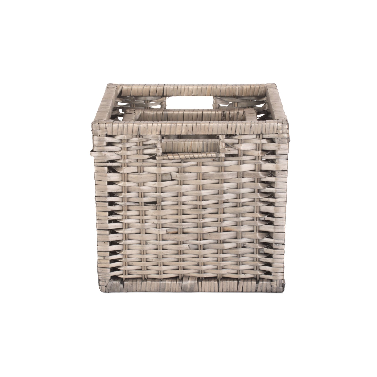 Red Hamper Wicker Wooden Framed Split Willow Storage Basket