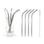 Reusable Straws Stainless Steel 8 Piece Set Eco Friendly