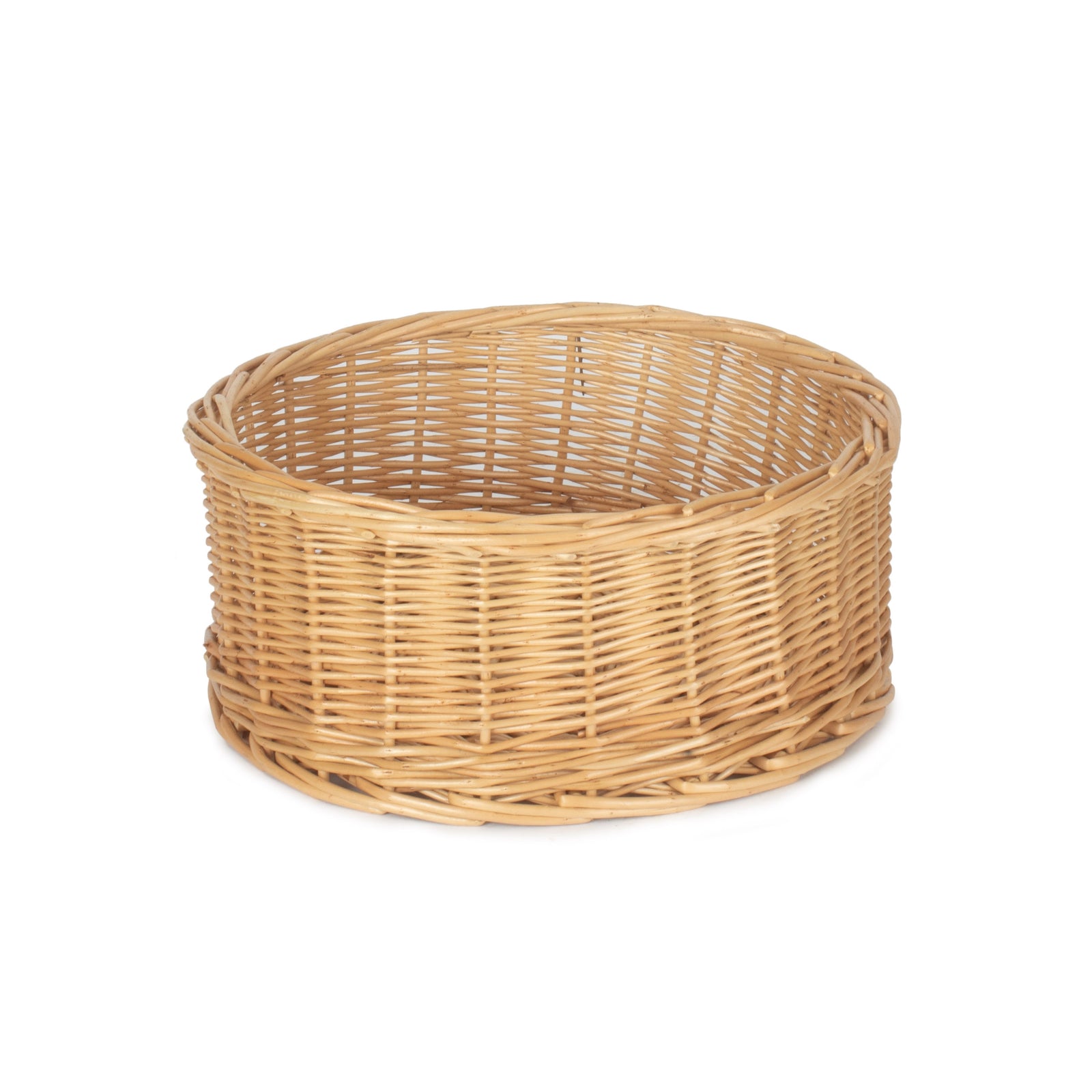 Red Hamper Wicker Round Straight Sided Tray