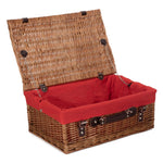 Wicker 46cm Double Steamed Picnic Basket | Red