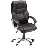 High Back Faux Leather Office Chair | Brown