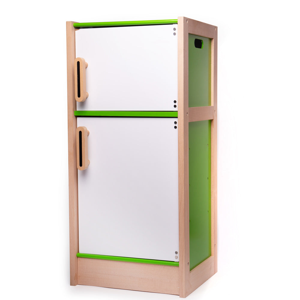 Wooden Toy Fridge, With Internal Shelves, 87cm Tall